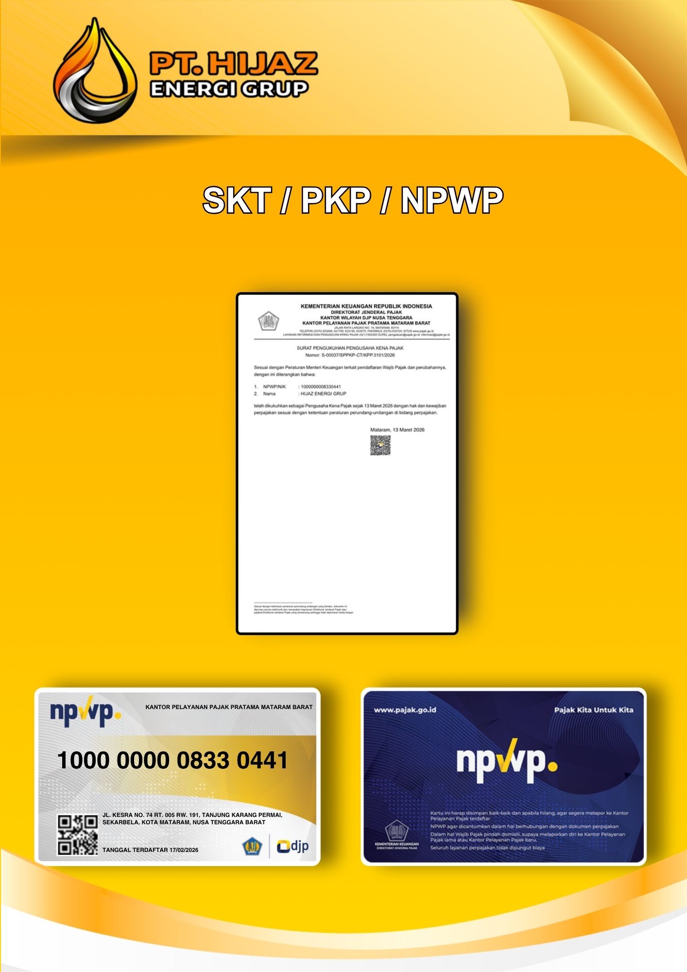 SKP/PKP/NPWP